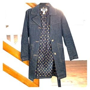 Long denim jacket , old navy size small
